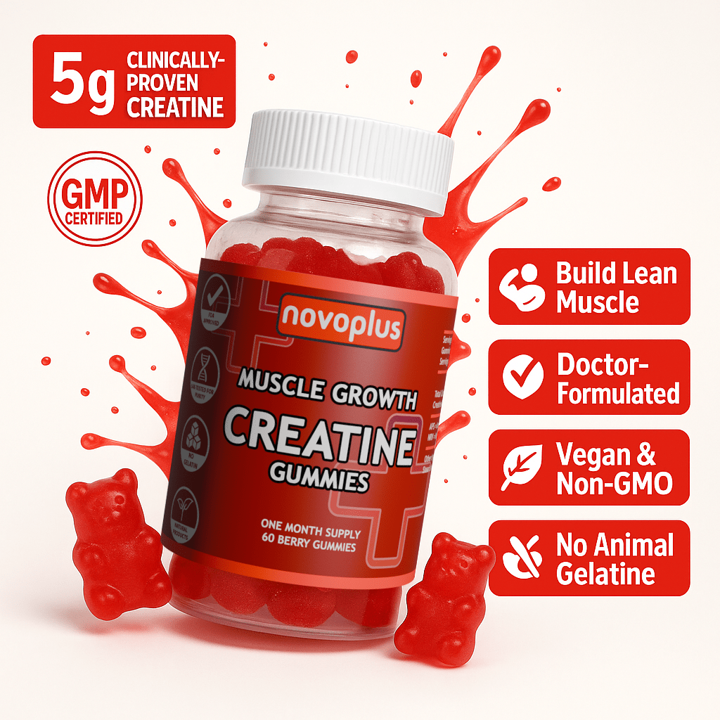 Creatine + Collagen + Pre - Workout Gummies Bundle - Novoplus