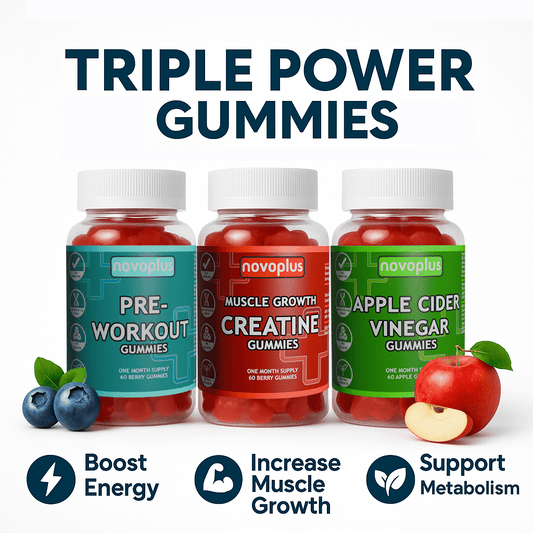 Creatine + Pre - Workout + Apple Cider Vinegar Gummies - Novoplus