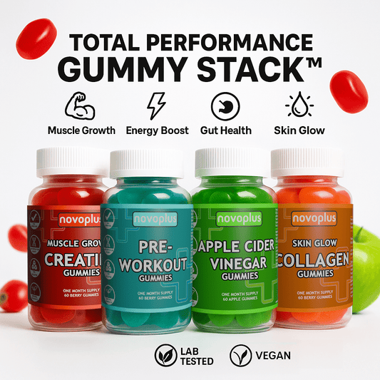 Creatine + Pre - Workout + Collagen + Apple Cider Vinegar Gummies - Novoplus