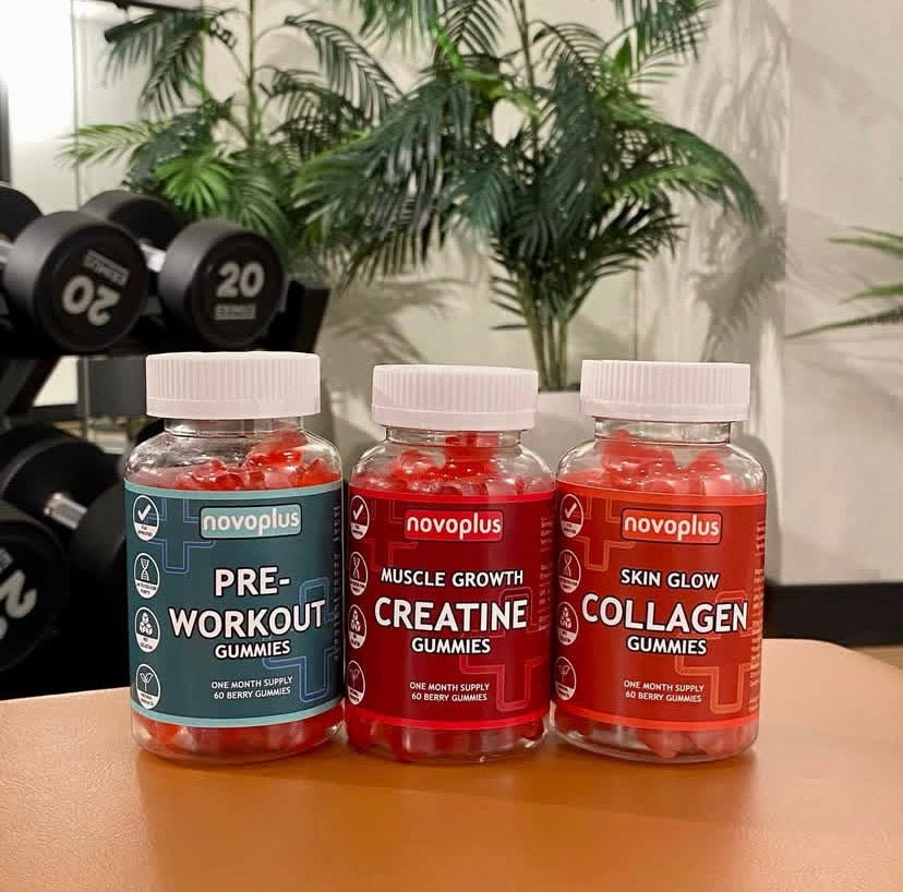 Creatine + Collagen + Pre - Workout Gummies Bundle - Novoplus